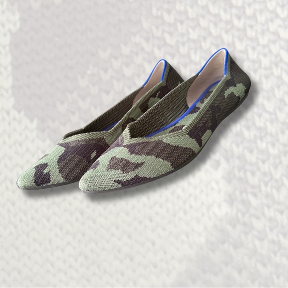 Rothy's Green and Brown Camouflage Flats - Picture 2 of 5